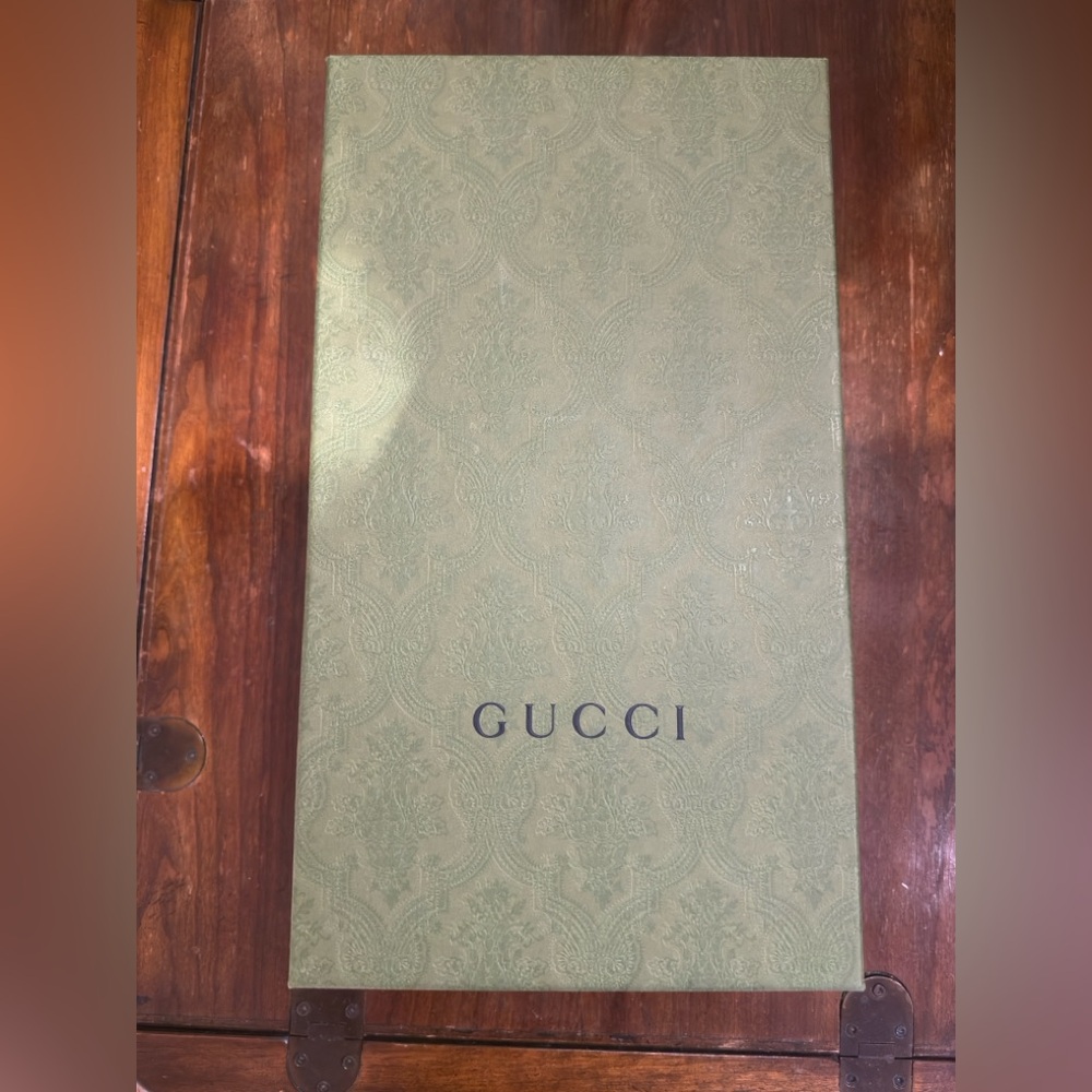 Gucci Olive Green Patterned Shoe Box